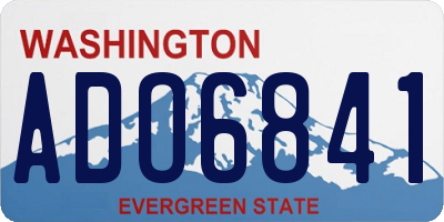 WA license plate ADO6841