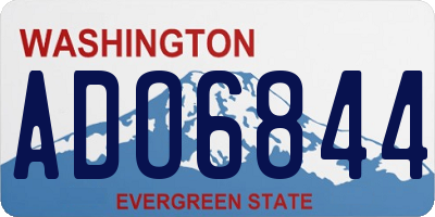 WA license plate ADO6844