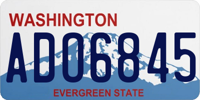 WA license plate ADO6845