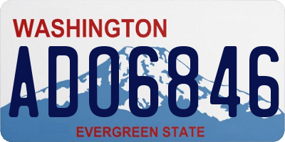 WA license plate ADO6846
