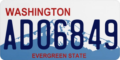 WA license plate ADO6849