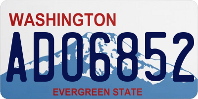 WA license plate ADO6852