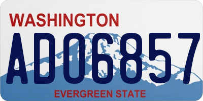WA license plate ADO6857