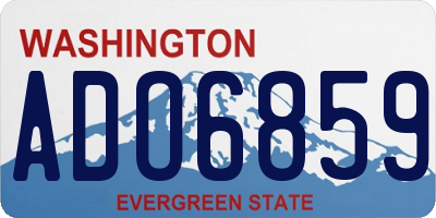 WA license plate ADO6859
