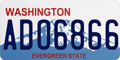 WA license plate ADO6866