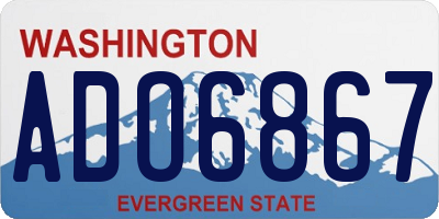 WA license plate ADO6867