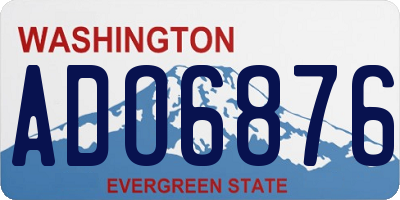 WA license plate ADO6876