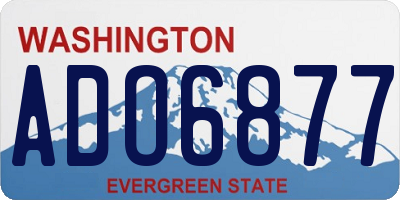 WA license plate ADO6877
