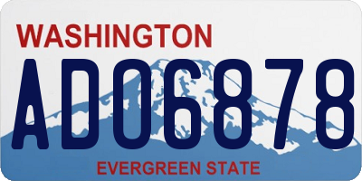 WA license plate ADO6878