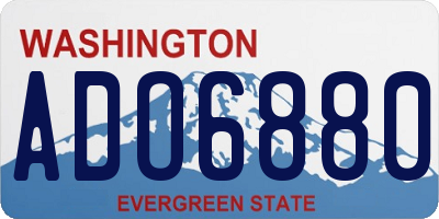WA license plate ADO6880