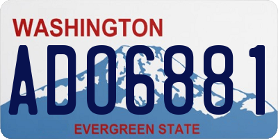 WA license plate ADO6881