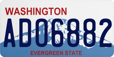 WA license plate ADO6882