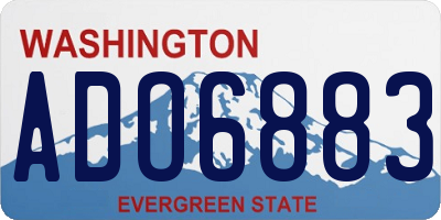 WA license plate ADO6883