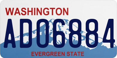 WA license plate ADO6884