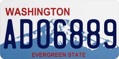 WA license plate ADO6889