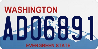 WA license plate ADO6891