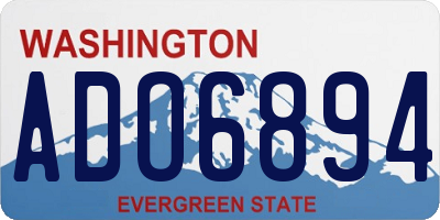 WA license plate ADO6894