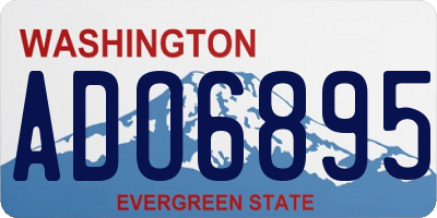 WA license plate ADO6895