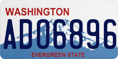 WA license plate ADO6896
