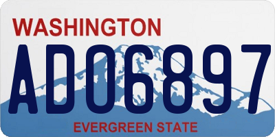 WA license plate ADO6897
