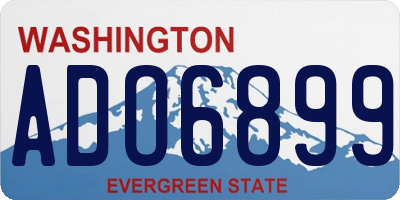 WA license plate ADO6899