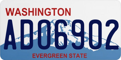 WA license plate ADO6902