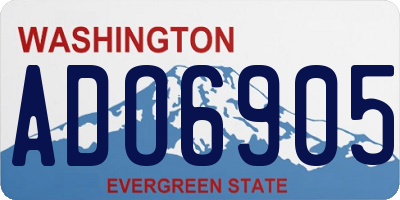 WA license plate ADO6905