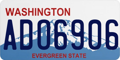 WA license plate ADO6906