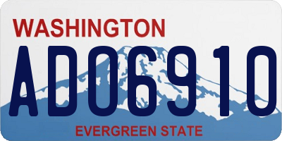 WA license plate ADO6910