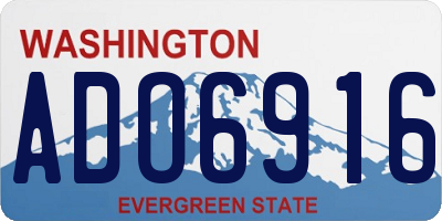 WA license plate ADO6916