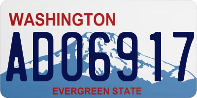 WA license plate ADO6917