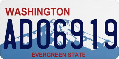 WA license plate ADO6919
