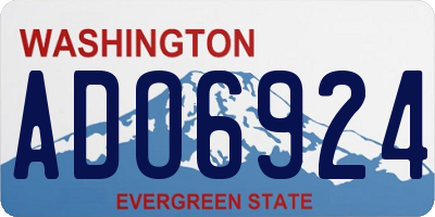 WA license plate ADO6924