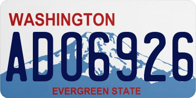 WA license plate ADO6926