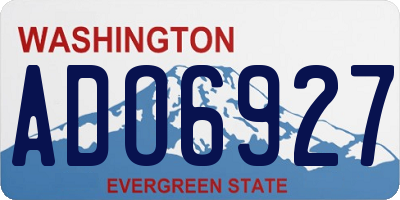 WA license plate ADO6927