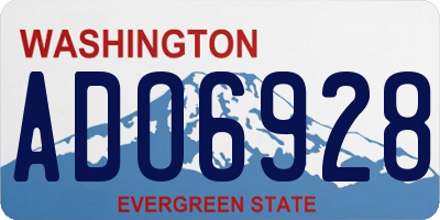 WA license plate ADO6928