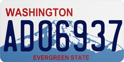 WA license plate ADO6937