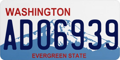 WA license plate ADO6939