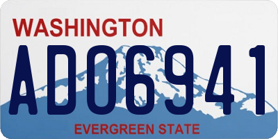 WA license plate ADO6941