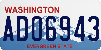 WA license plate ADO6943