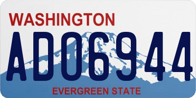 WA license plate ADO6944
