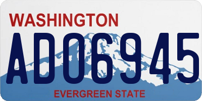WA license plate ADO6945
