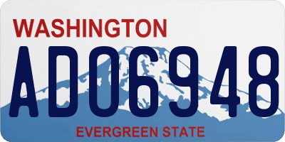 WA license plate ADO6948