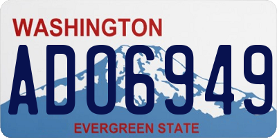 WA license plate ADO6949