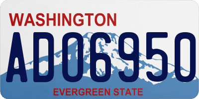WA license plate ADO6950