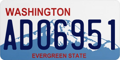 WA license plate ADO6951