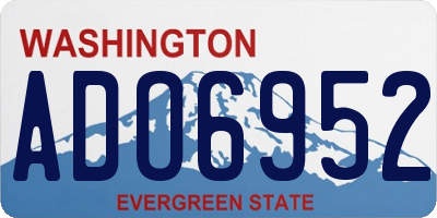WA license plate ADO6952