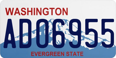 WA license plate ADO6955