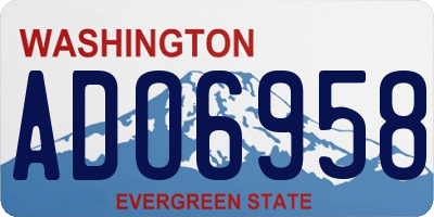 WA license plate ADO6958
