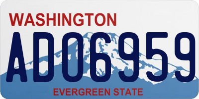 WA license plate ADO6959